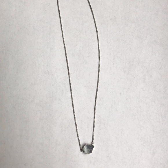 Kendra Scott Rhodium Tess in Slate Cats Eye - Picture 1 of 1